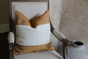 Lily gold stripe pillow cover